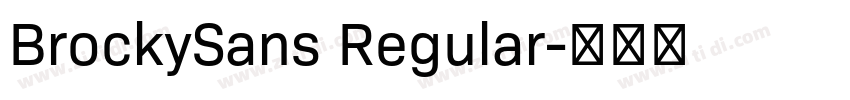 BrockySans Regular字体转换